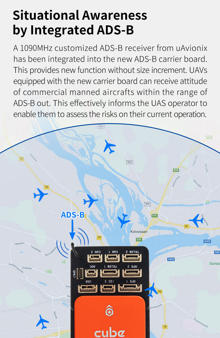 Cube Orange FD Standard Set (ADS-B Carrier Board)